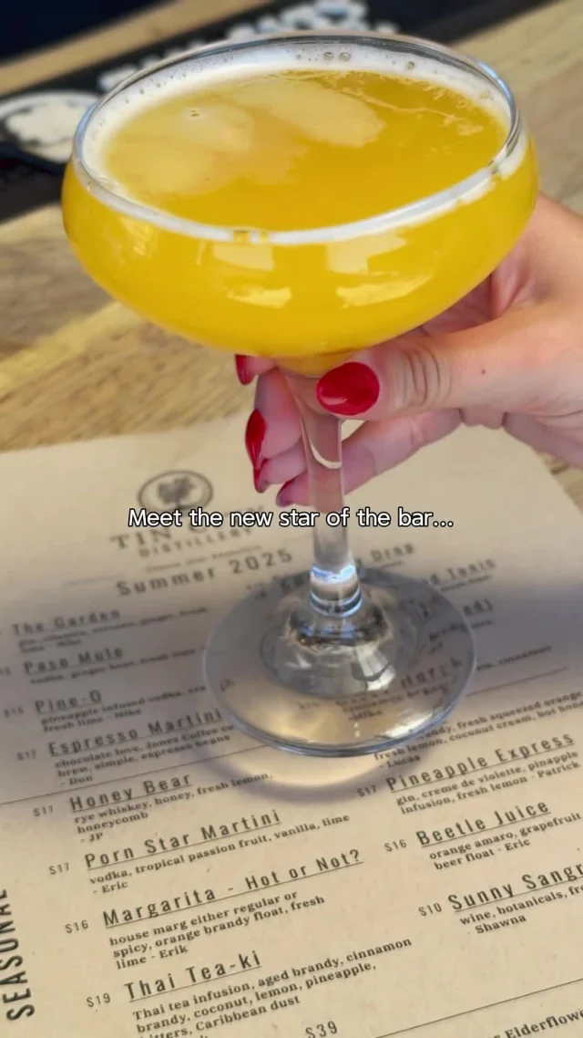 Tropical, shaken and a little bit scandalous... that&#039;s our new Porn Star Martini. Vodka, juicy passion fruit, smooth vanilla and a splash of lime! ⁠
⁠
Come see the magic in person and order one at the bar!