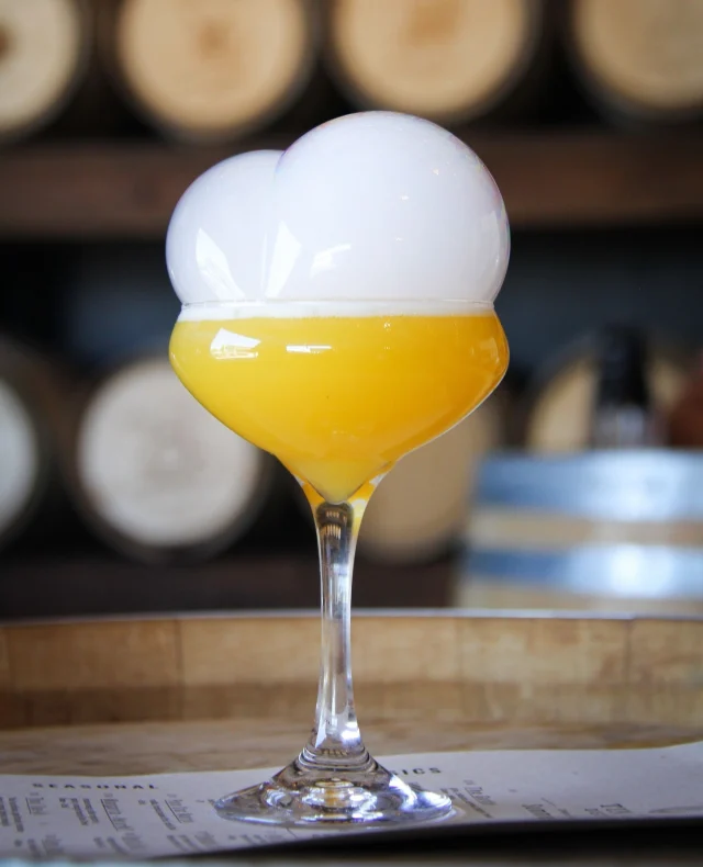 One of our sexiest new summer menu additions! ⁠
The Porn Star Martini is tropical, smooth, and comes topped with a smoky bubble thats meant to be popped.⁠
⁠
Come for the drink... stay for the tease.