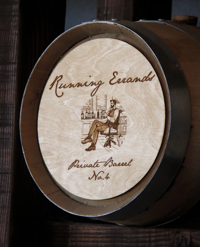 Our designers collaborate with you to personalize your barrel&#039;s end, creating a unique piece of art. Once complete, your custom barrel is proudly showcased on our exclusive barrel wall, a testament to your personal touch. Ready to make your mark?⁠