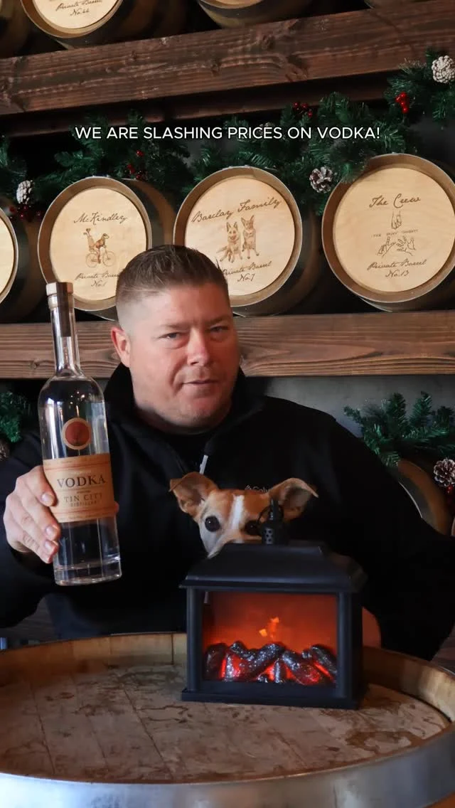 NYE SALE!! Our premium vodka is just $20.25 from Dec. 26–31! You heard Patrick (with cohost Penny) right on his first Fireside Chat! 🔥 ⁠
⁠
Shop online or swing by the distillery!