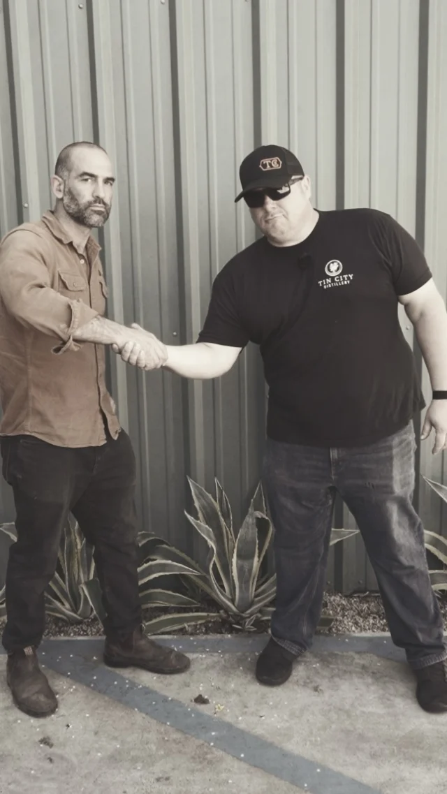 Distiller vs Brewmaster in Tin City… 🥃🍺 You think they’re friends, or is this standoff a daily occurrence? ⁠
⁠
Stay tuned… next week we find out!