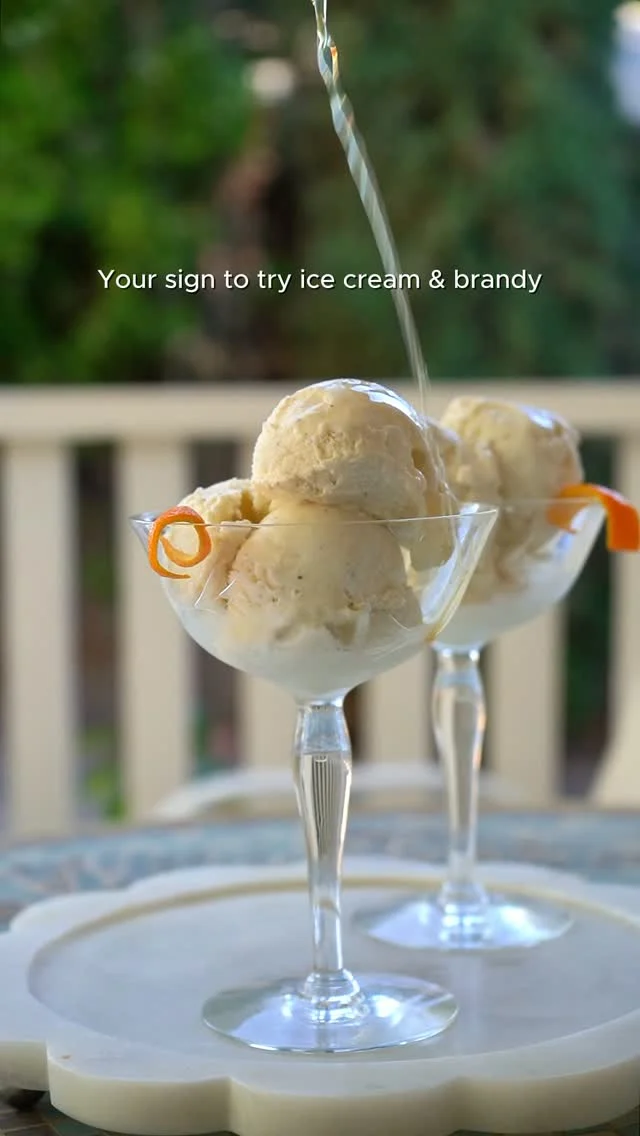 Craving drinks or dessert? Time to try both. 🍊🍨⁠
⁠
A pour of our orange brandy over vanilla ice cream is simple, unexpected, and very worth trying.